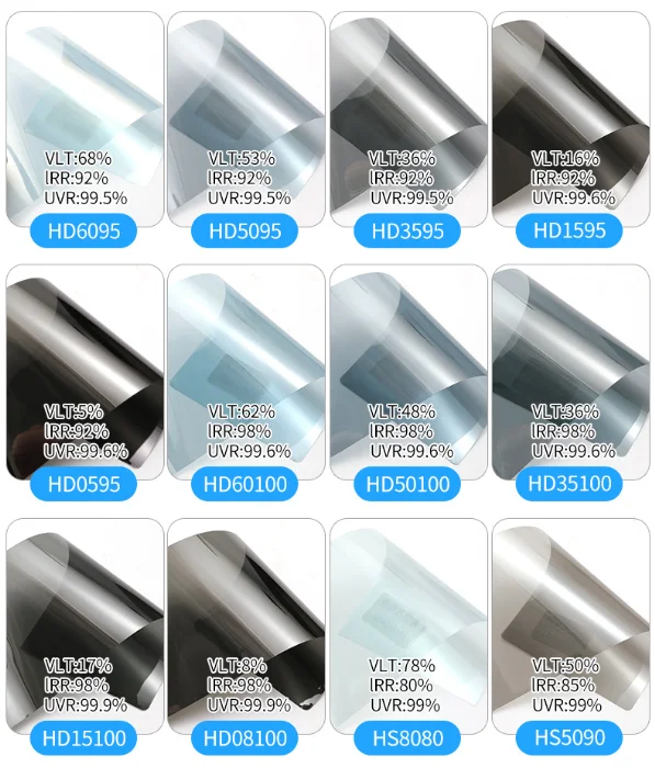 2022 hot sales car window film  IRR99% HD60100 50100 35100 15100 05100 solar tint
