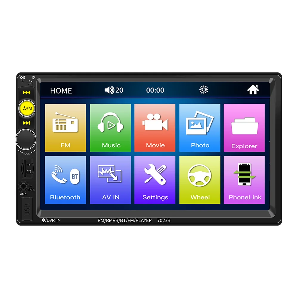 7-дюймовый автомобильный MP5 Carplay MP4 плеер Bluetooth hands-FM-карты вставка усилитель мощности радио обратный приоритет 7023b