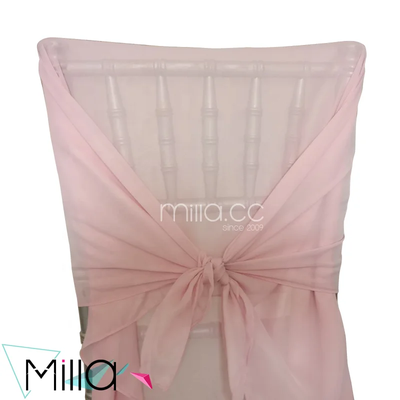 Шифоновый чехол на стул с поясом и капюшоном для свадьбы