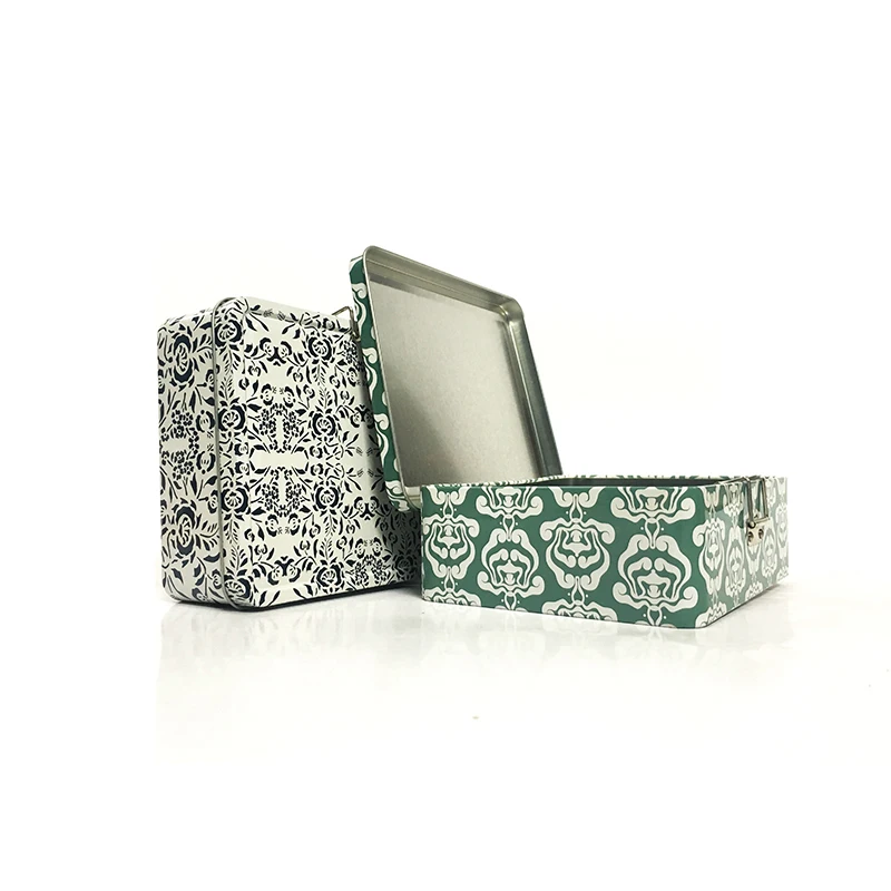 Rectangular Tinplate Buckle Custom Iron Box Packaging Large Gift Box Big Metal Case Storage Jewelry Tin Box With Lock