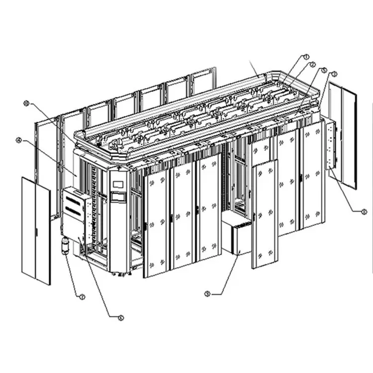ZTMM Server Room Cabinet 42U Integrated Data Center Solution Prefabricated Modular Data Center