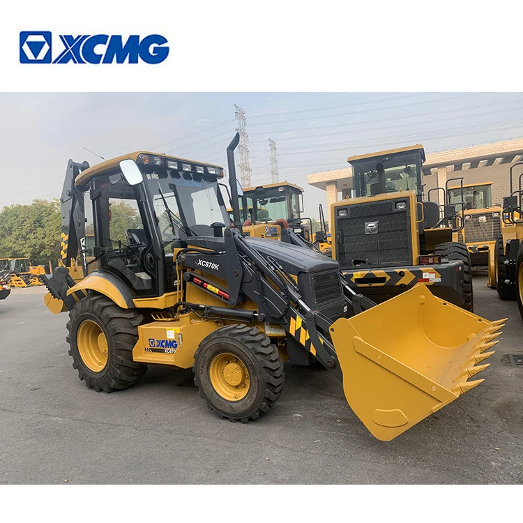 XCMG 2.5 ton mini backhoe loader XC870K 1m3 82kw power wheel loader excavator