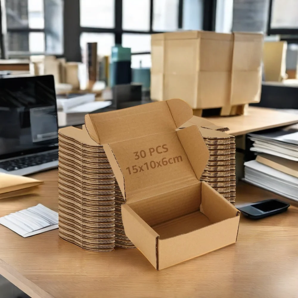 Recycled White Corrugated Blank Gift Storage Wrap Package Shoes Clothing Carton Cardboard Craft Packaging Shipping Paper Boxes