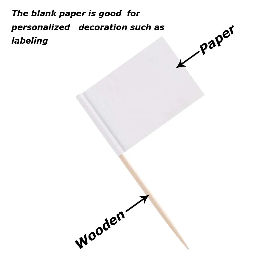 
Bambus Color Paper Decoration Cocktail Tooth Picks Good Burger Printing Paper Toothpick Flag For Cake Decoration 
