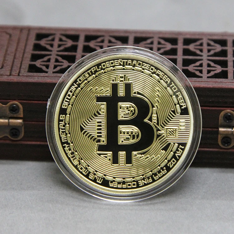  Оптовая продажа профессиональные металлические сувениры для биткоинов позолоченные посеребренные