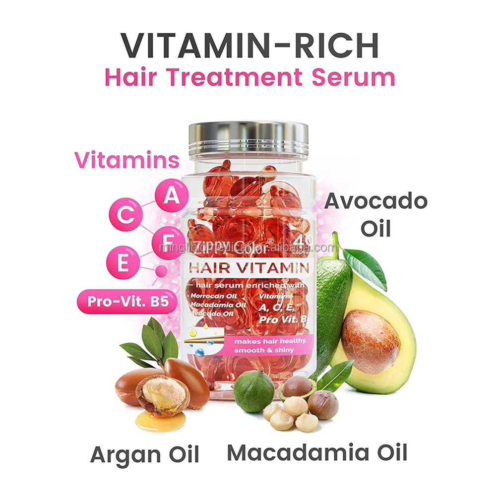 Professional Hair Capsules Vitamin Herbal Extract Hair Vitamin Capsules Factory Price Hot Sale Organic Hair Oil