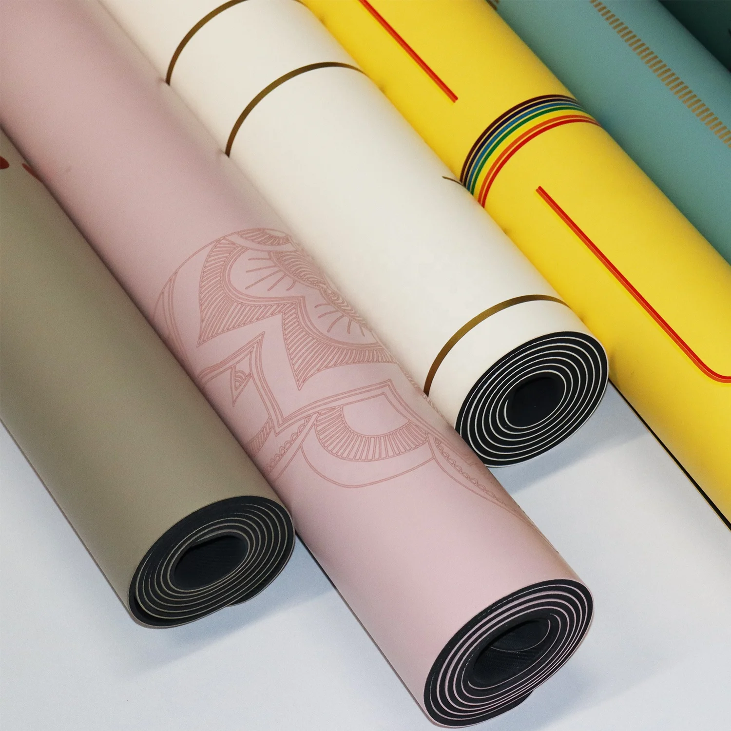 18 colors eco friendly best grip customized printed soft antislip luxury golden design wholesale PU gymnastics yoga mat 4mm 5mm