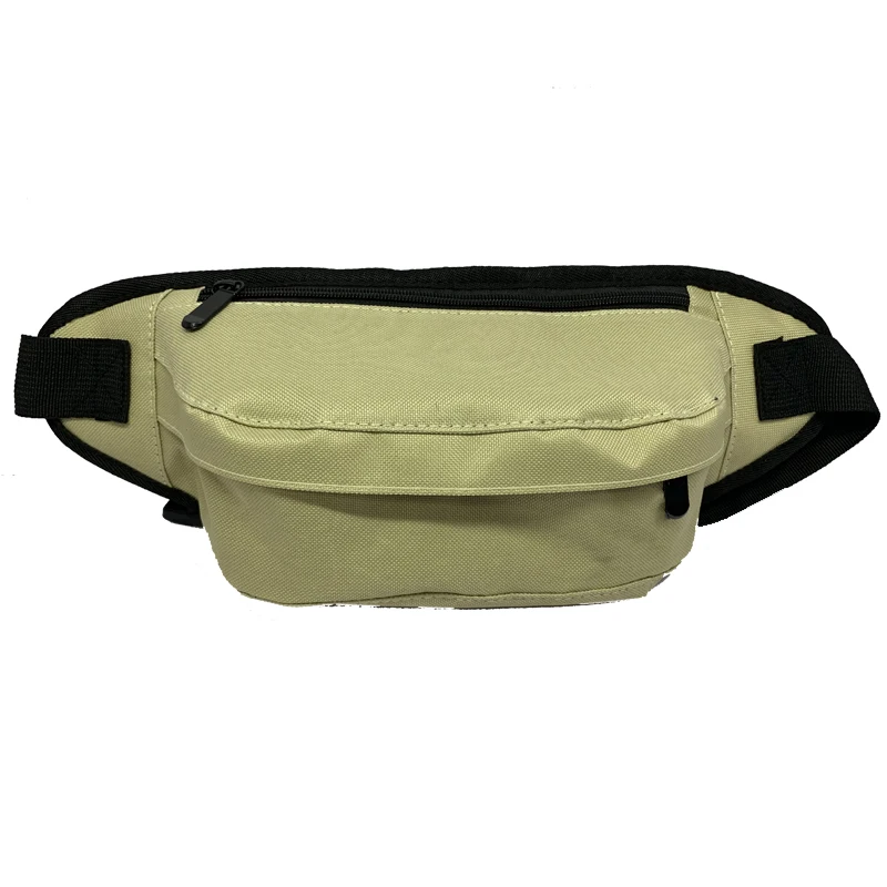 Small Sport Fanny Waist Pack Travel Hiking Stretch Belt Waterproof Running Canvas Nylon Waist Bag Printing Custom Water Proof