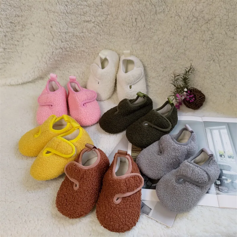 Winter children soft soles boys and girls indoor home non-slip warm comfortable cotton slippers