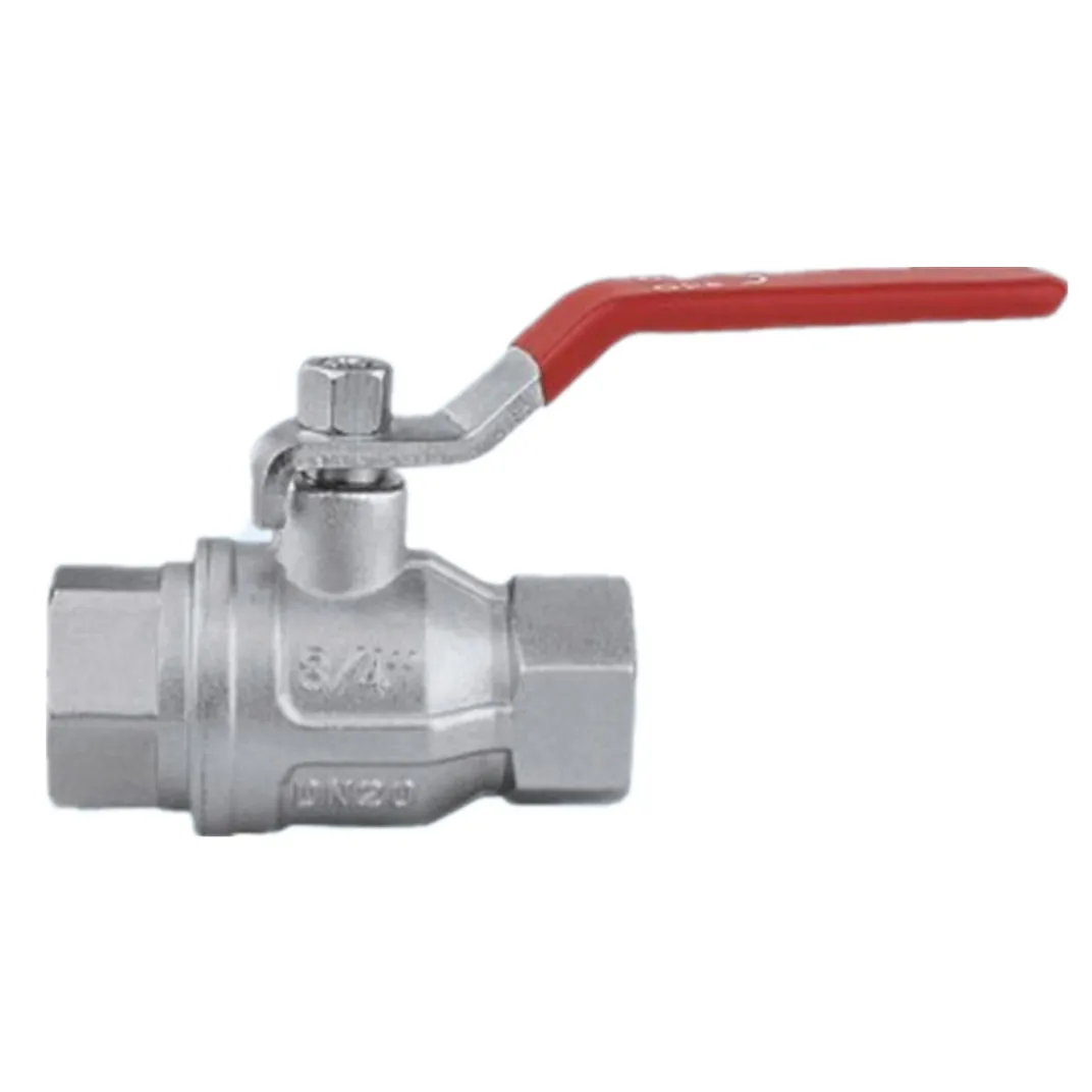 1/2" Dn15 Good Price Cf8m 1000 Wog Red Level Handle Brass Ball Valve