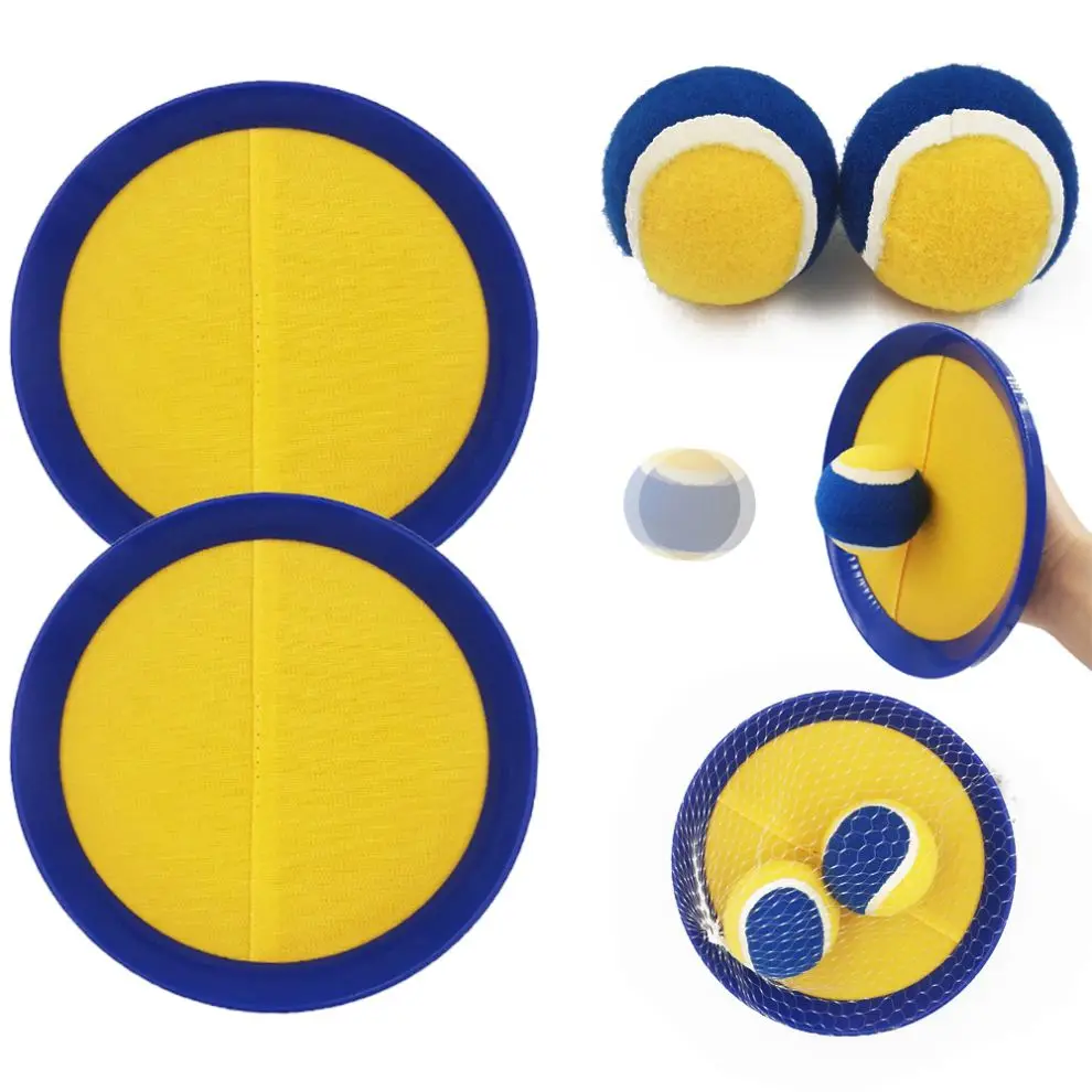 2 racket+2 balls toss and catch ball set Beach toys Toss Sticky Ball catch plastic scoop toy set
