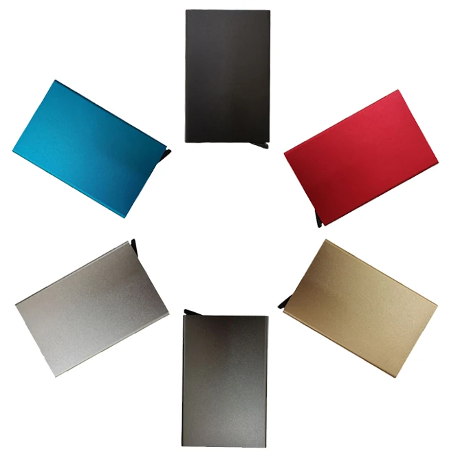 Wholesale RTS Slim Pop up Card Holder Water-Proof Aluminum Alloy Business & Identity ID for Credit Cards & Passports