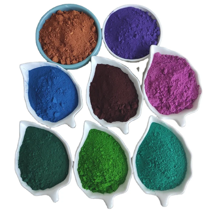 Wholesale iron oxide pigment red yellow green blue iron oxide colorant for construction color cement made in China