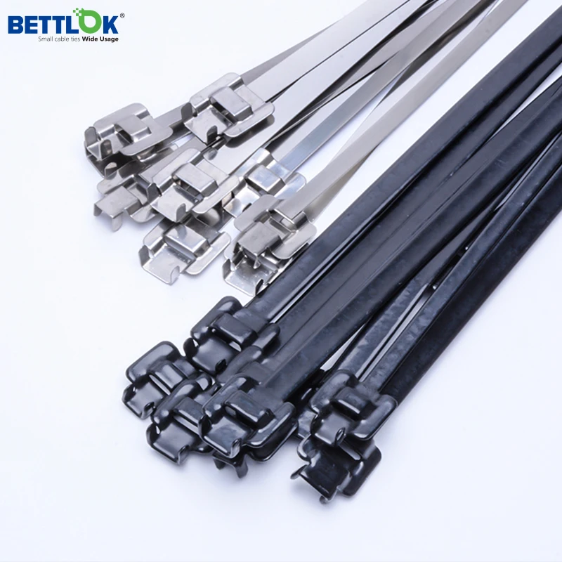 Metal Winding Cable Ties PVC Stainless Steel Retractable Cable Ties