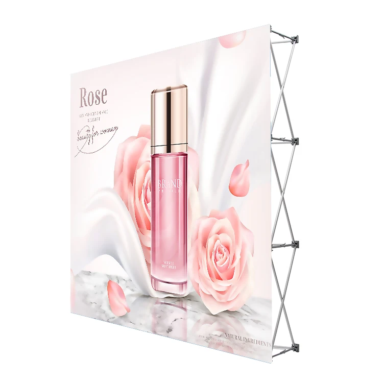 Wholesale Customized Aluminum Pop Up Stand Backdrop 8Ft 10Ft 20Ft Polyester Pop Up Display