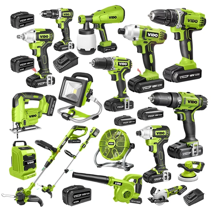 VIDO 15 tools cordless drill set accessories 20v cordless drill electric other power drill set
