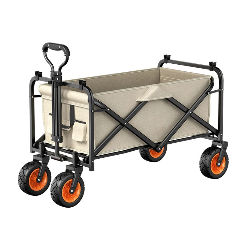 Outdoor Custom Portable Folding Camping Cart Trolley Foldable With Wheels