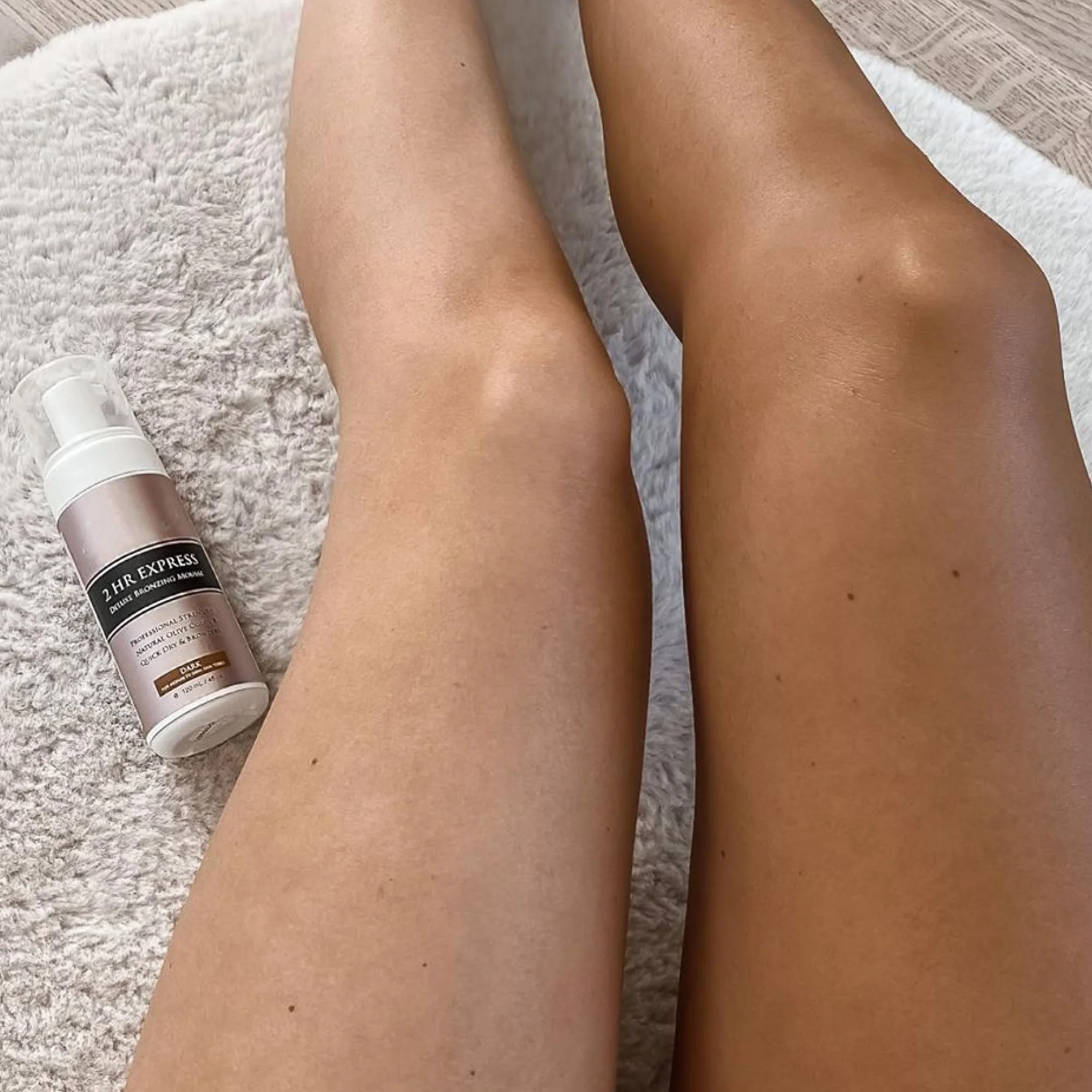 2 HR Express Mousse,Professional Strength Sunless Dark Tanner, Loving Dark Tanner Natural Lotion 120ml