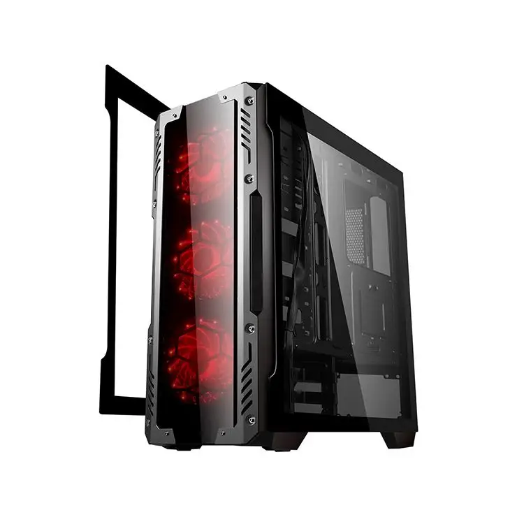 Новинка, лидер продаж, черный корпус из закаленного стекла для компьютера Atx Gaming