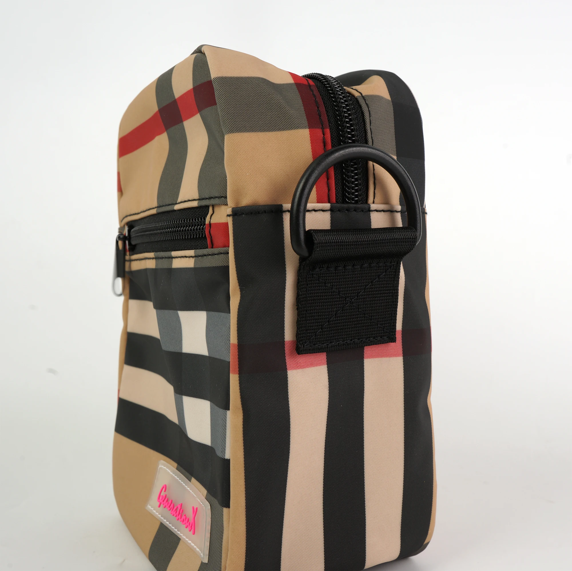 ECO England Style Design Messager Bag Cool Side Bag Crossbody Bag RPET Fabric Men Customized Logo Stitching Nylon Letter Ripstop