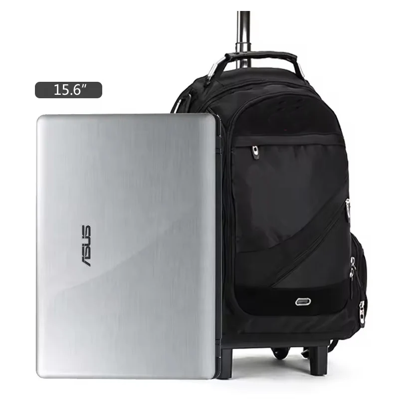 Carry On Expandable Trolley Bag Travel Backpack Office Computer Bag Laptop Backpack With Wheels