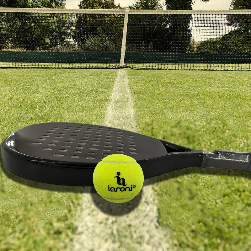 CASTON wholesale customized solid black glossy no logo padel racket