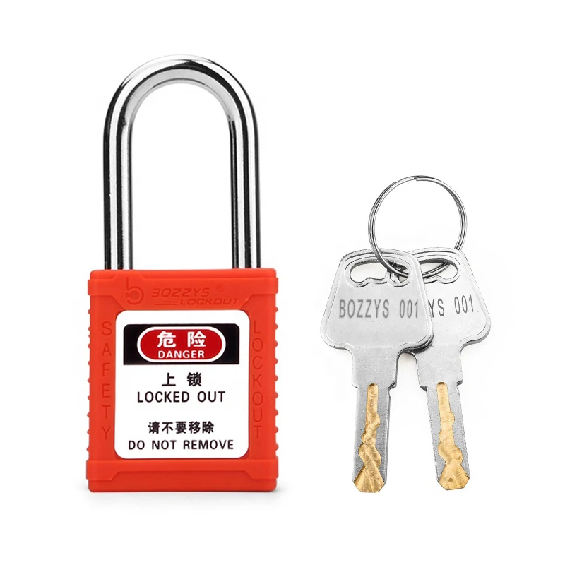 2022  38mm safety padlock with Master Keyed and steel shackle for Industrial lockout-tagout Custom laser coding and label