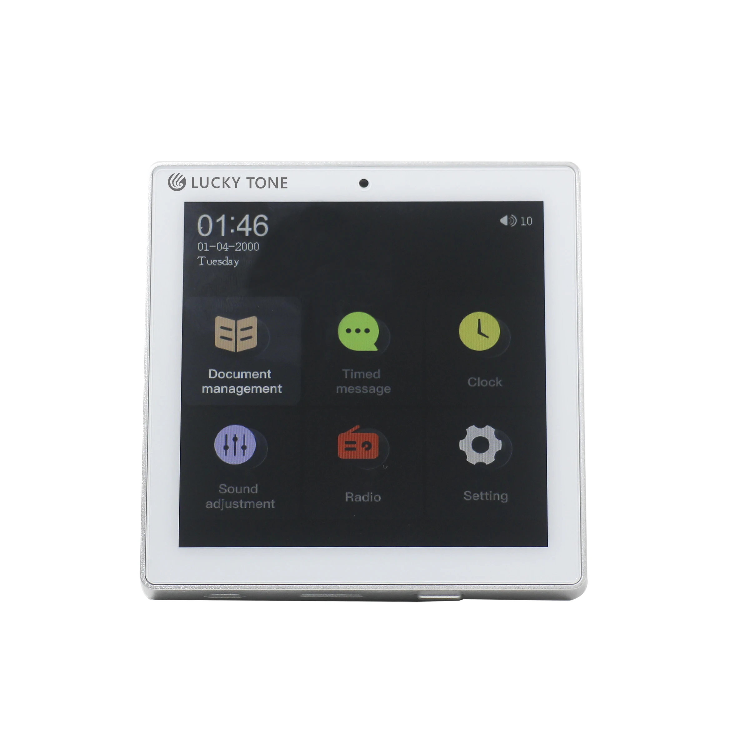 M Multi Room Wall Mount Amplifier 4*25W Smart Control Panel 4 Inch Touch Screen Wall Amplifier with Bluetooth/Usb/Tf/Fm Radio