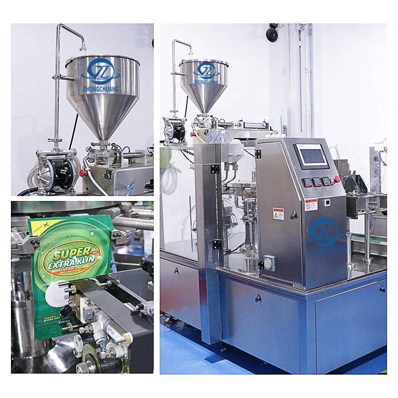 30ml Toner Lotion Oil Fruit Jam Honey Energy Gel Filling Premade Special Shape Bag Irregular Sachet Liquid Packing Machine