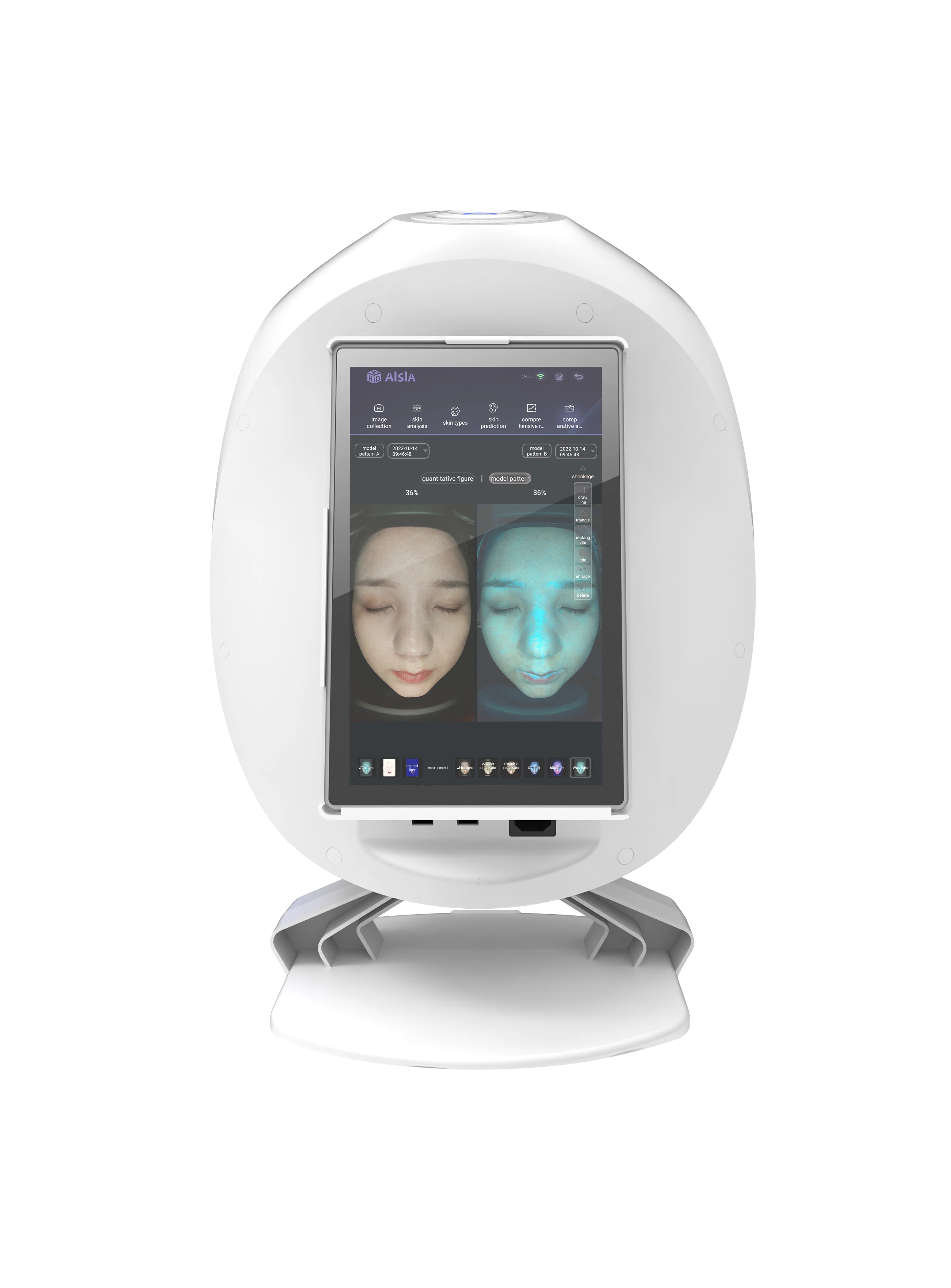 Face Skin Analysis Machine Moisture Wrinkes Acne Scanner Skin Analyzer Machine Facial for Skincare Business