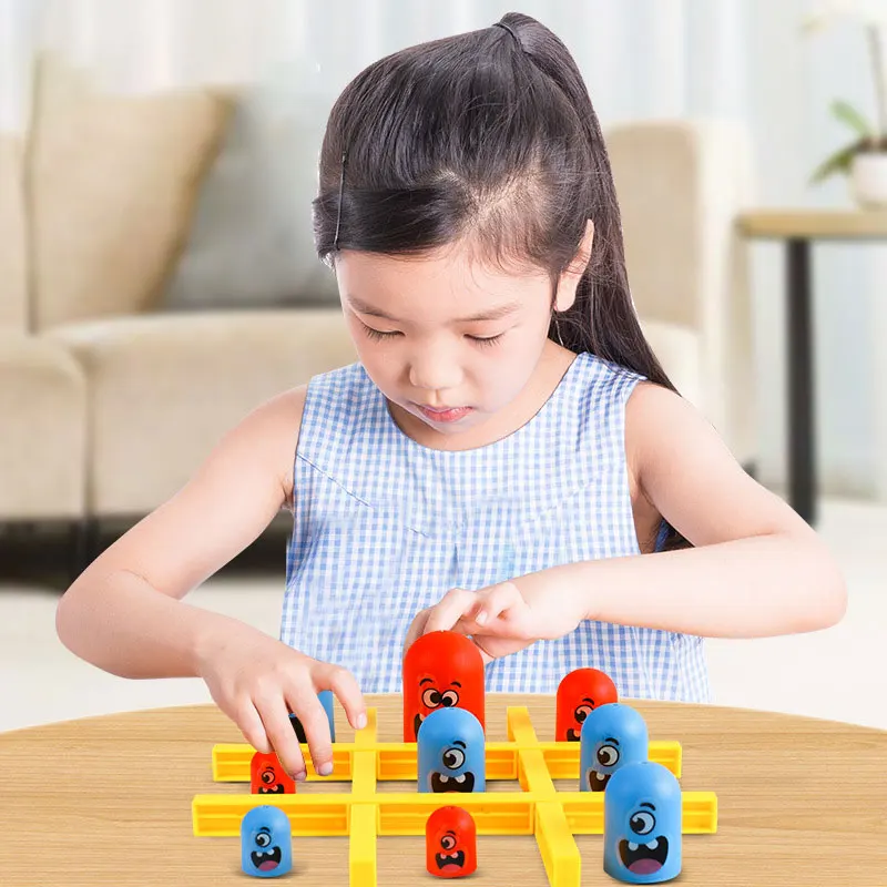 wholesale 2 Players educational toys strategy board game toy big cup eat small cup tic tac toe gobble board games for kids