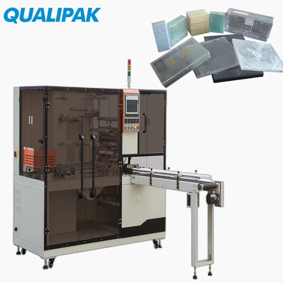 Qualipak Automatic Cellophane Box Wrapper Wrapping Soap Bar Wrap Overwrapping Machine For Perfume Box