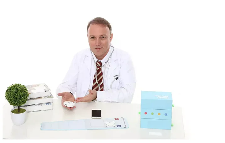 
6 in 1 smart Handheld Medical device ECG blood pressure monitor SpO2 Blood testing equipment finger pulse oximeter 