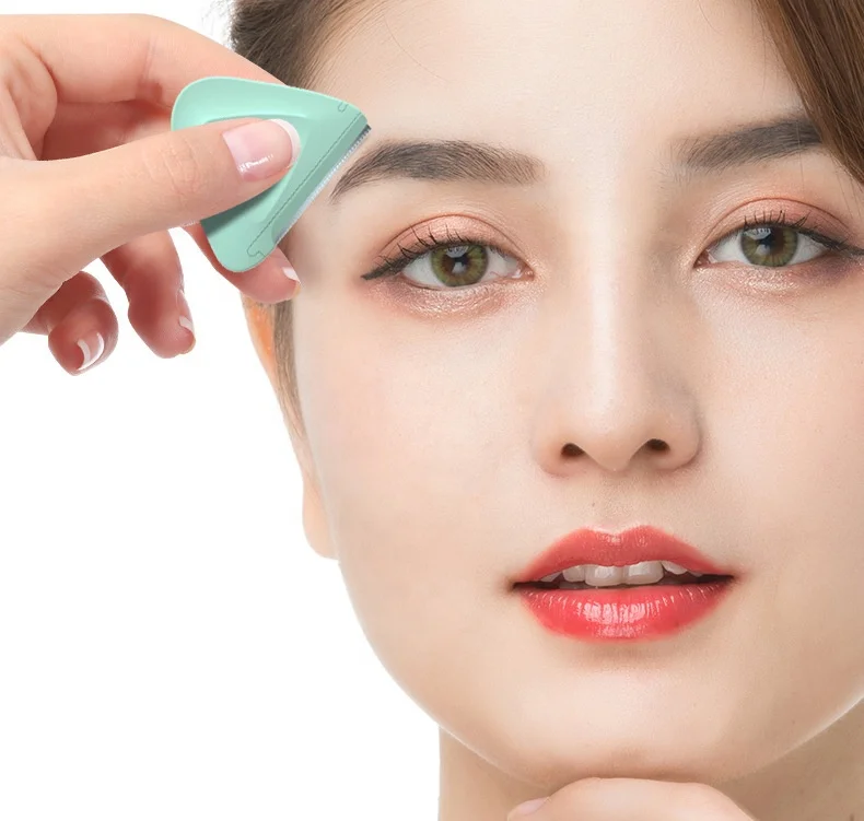 New Arrival 50% off Mini Triangle Painless EyeBrow Remover Trimmer for Women Facial Shaver Razor