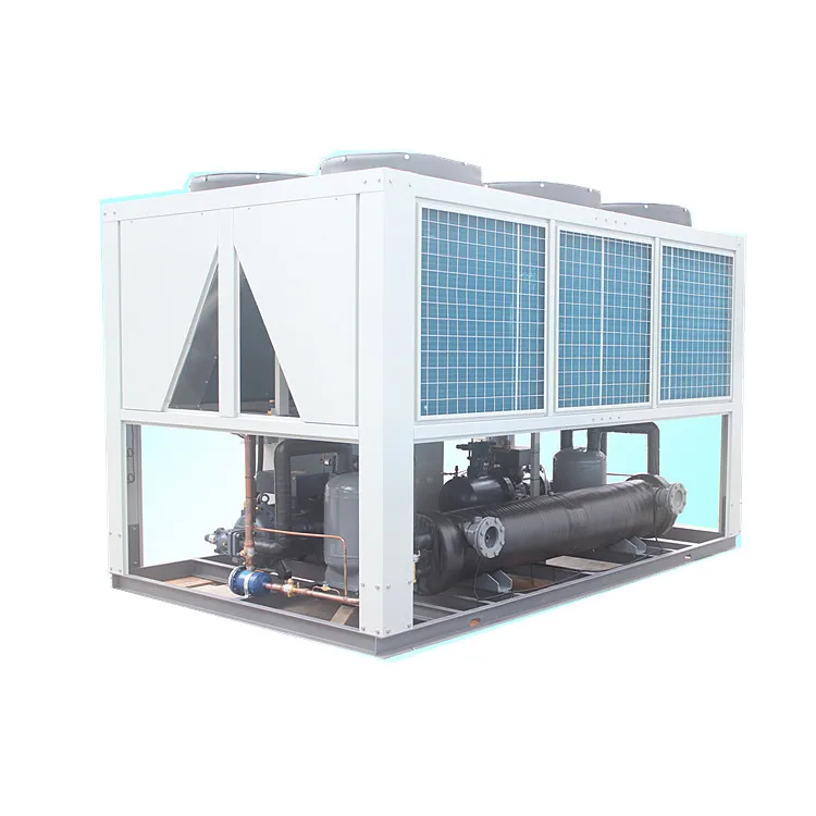 Air Cooled Screw Type Water Chiller with Heat Pump Core Components Motor and PLC One Stop Shopping for HVAC and Spare Parts