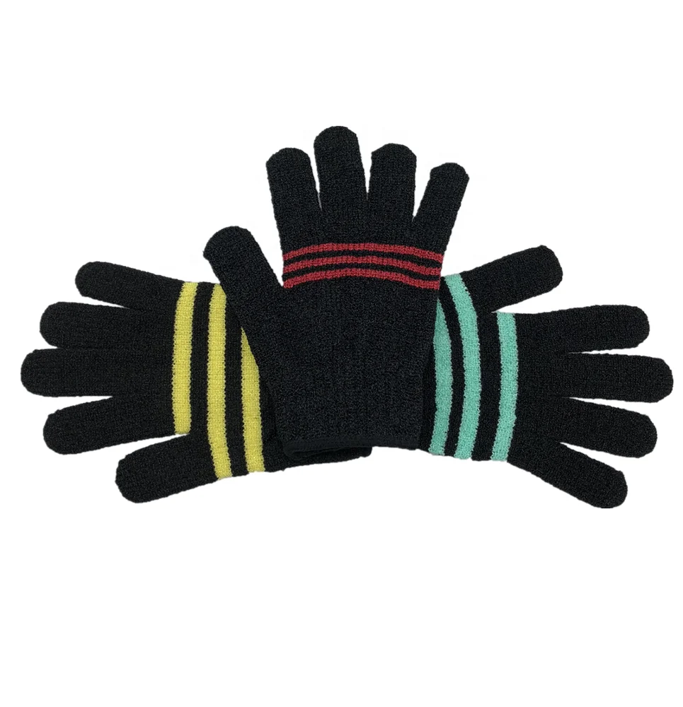 
 Оптовая продажа, отшелушивающая нейлоновая варежка для удаления омертвевшей кожи с Двойной Текстурой  