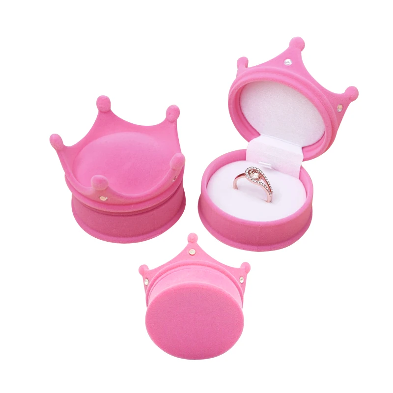 Wholesale customize travel Crown Jewelry storage Packaging box jewelry Necklace Bracelet ring gift boxs Velvet Set with logo