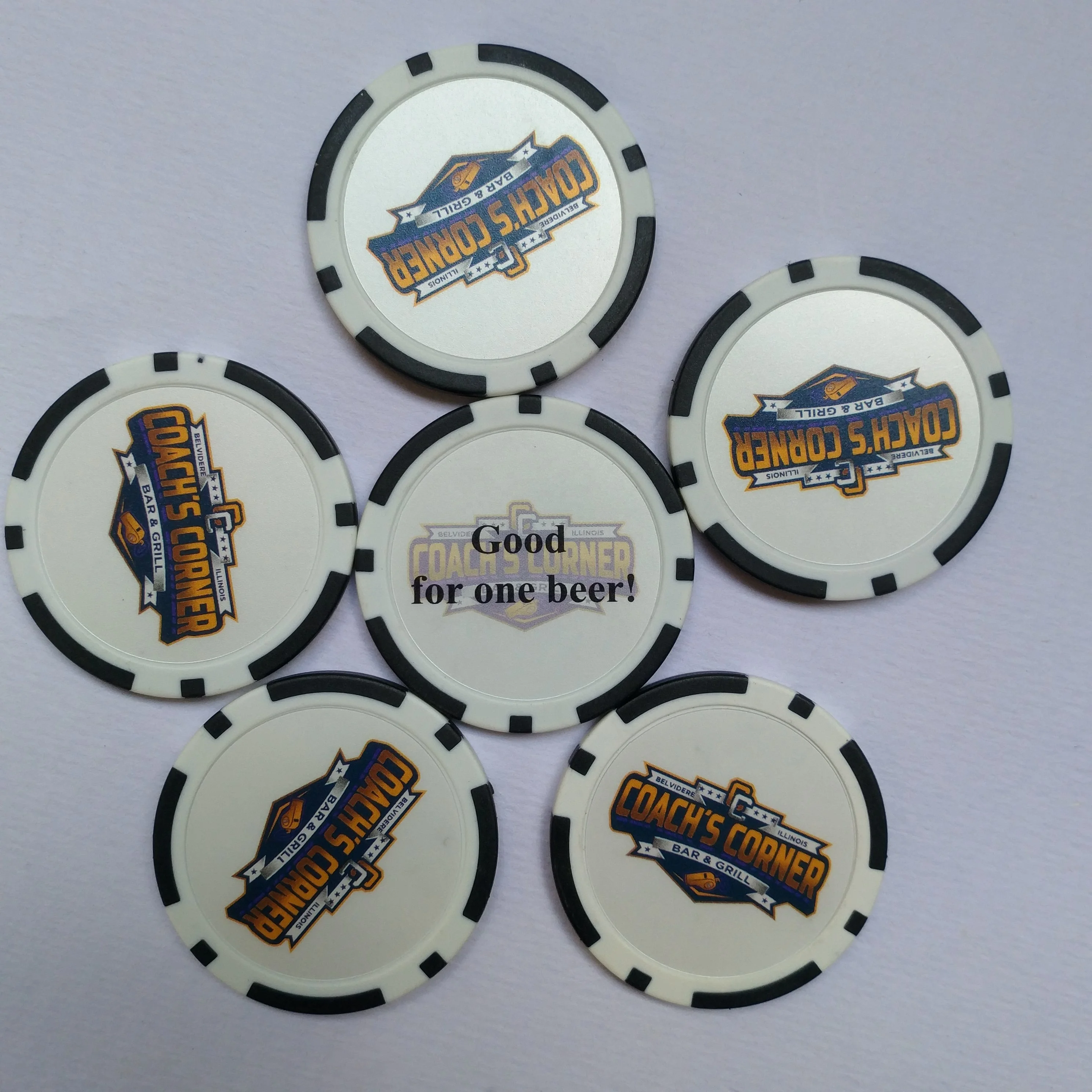 Custom made drinking  tokens jetons souvenir poker chips