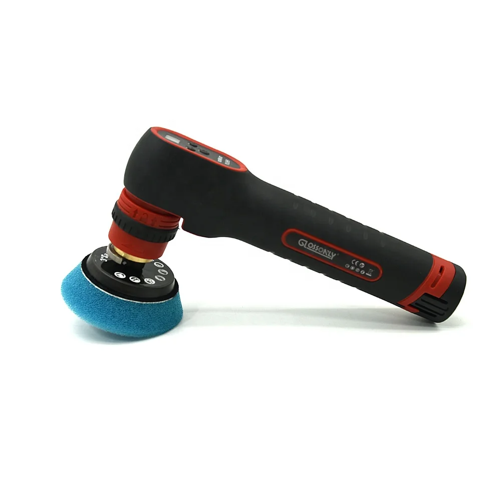 GlossOnly Portable Mini Cordless Nano Rotary Polisher Dual Action Car Polisher with Battery for Auto Detailing