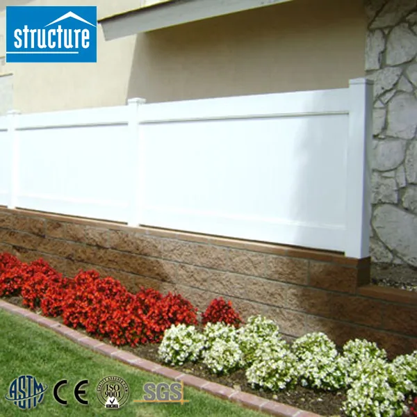 Hot Sale Easy To Assemble Anti Ultraviolet White pvc Privacy fence Vinyl Plastic House fence Panels White fences Panels