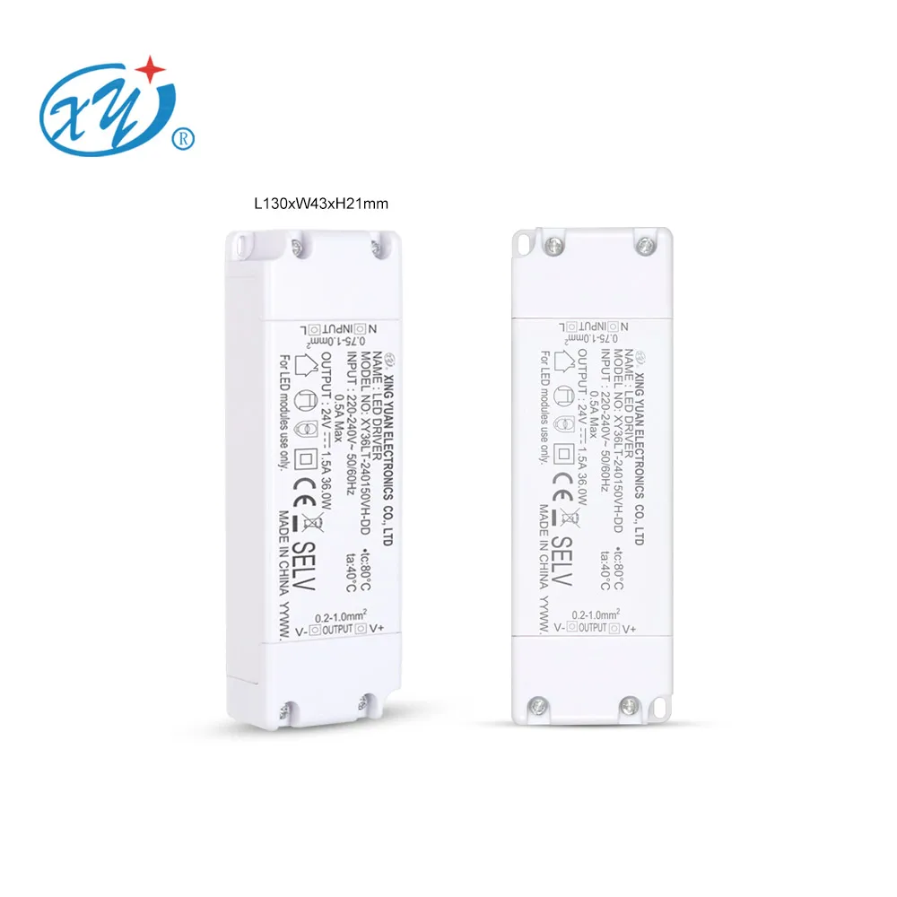 5-60w 5-36VDC 300ma no-fliceker constant voltage hight PF led driver panel downlight light strip light power supply
