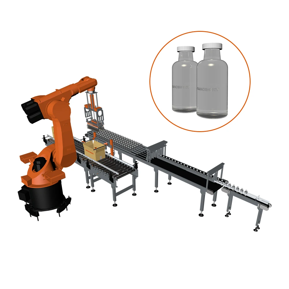 Automatic Drop Type Carton Packer Machine Case Packer For Bottles Cans