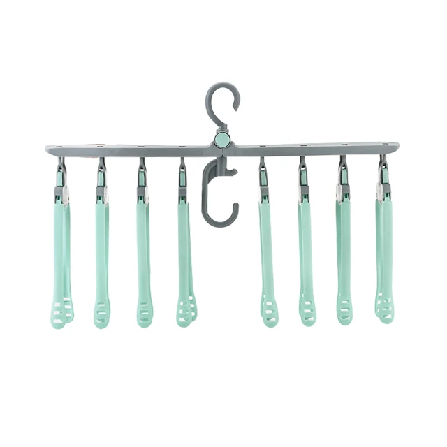 New 8 In 1 Non Slip Plastic Foldable Hangers Magic Clothes Hanger Space Saving Organizer Cloth Rack Plastic Clothes Hanger