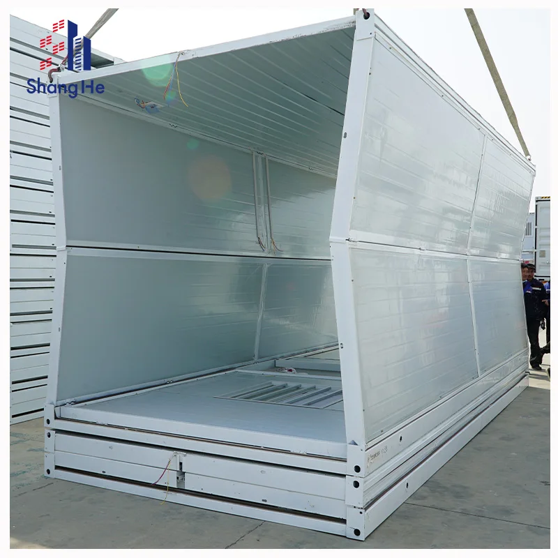 SH Customized Luxury Fabricated House Prefab Folding Modular House in Construction Site Foldable Container House