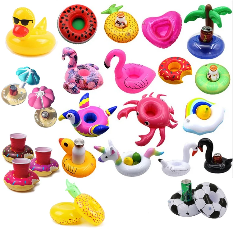 Wholesale Inflatable Cup Holder Floating Drink Coasters Swimming Pool Beach Toy