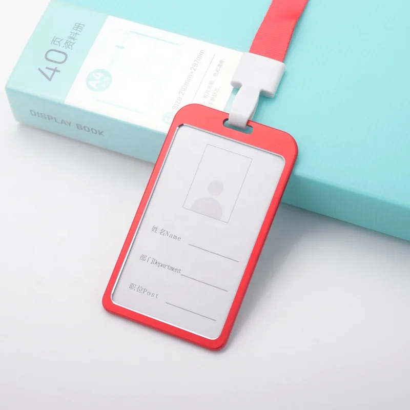 Customize Waterproof Aluminium Alloy Lanyard ID Card Badge Holder Case