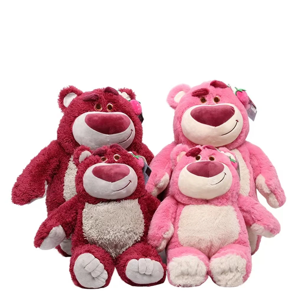 2024 Hot Sale Children Stuffed Animals Plush Blanket Toy Story Cartoon Character Strawberry Bear Plush Pillow Blankets
