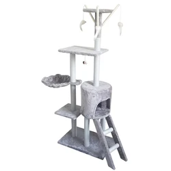 Cat Tree  Tower  Condo Sisal Scratching Posts with Jump Platform and Cat Ring Cat Furniture Activity Center Kitten Play