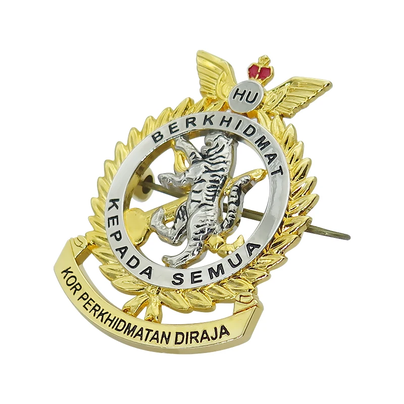 Wholesale 3D relief metal logo badge premium custom badge promotional custom metal badges for souvenir