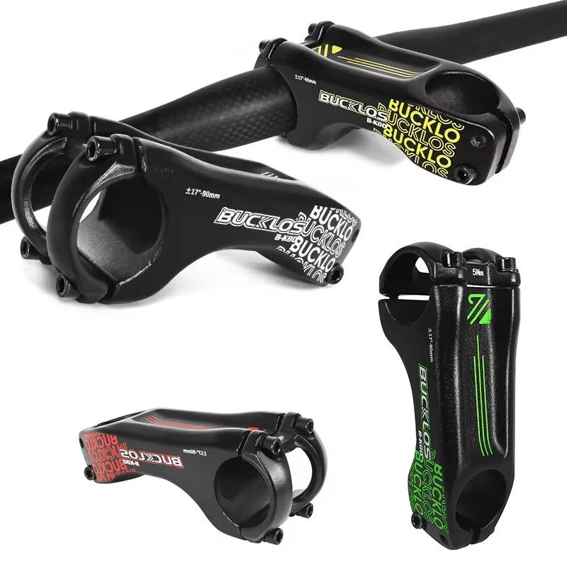 OEM/ODM BUCKLOS Bicycle Stem MTB Power 31.8mm 17 Degree Aluminum Mountain Road Bike Handlebar Stem 70/90mm Cycling Parts